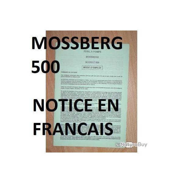 copie mode d'emploi complet fusil MOSSBERG 500 en FRANCAIS notice - VENDU PAR JEPERCUTE (a4051)