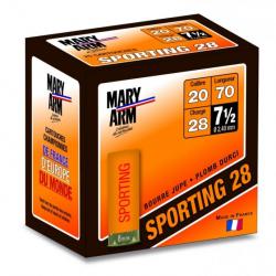 Cartouches ball trap MARY ARM SPORTING 28 - Cal 20/70 28gr N°7,5 BJ X25