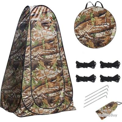 Tente De Douche Pop-up Portable - 1 Personne - Toile De Camouflage Imperméable - HTTMT