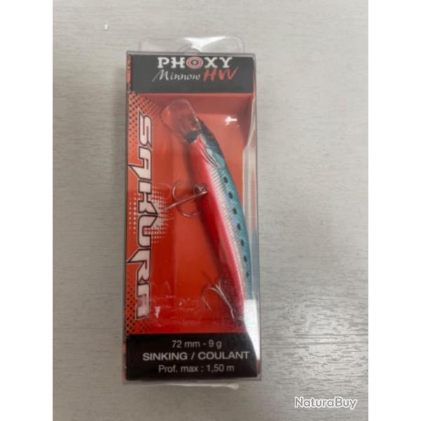 !! LEURRE SAKURA PHOXY MINNOW 72mm COL AURORA SARDA