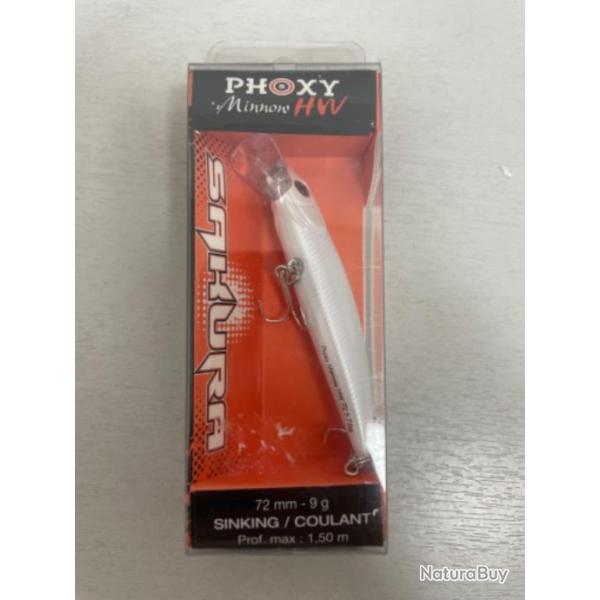 !! LEURRE SAKURA PHOXY MINNOW 72mm COL PEARL WHITE