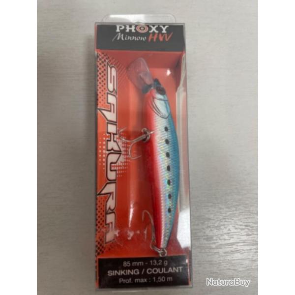 !! LEURRE SAKURA PHOXY MINNOW 85mm COL AURORA SARDA