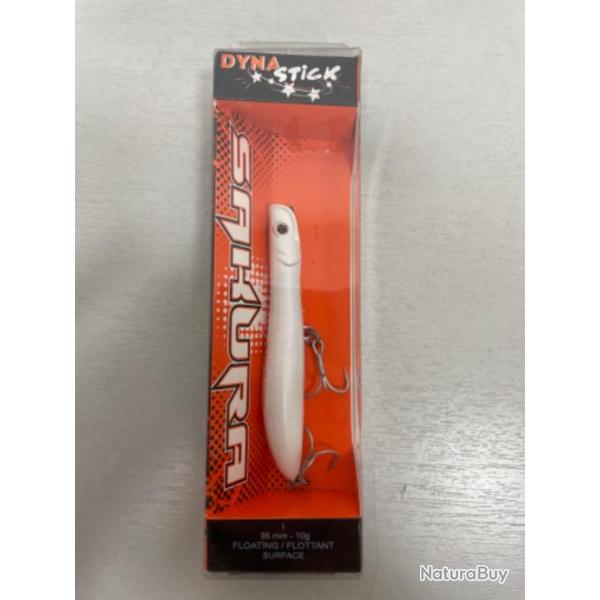 !! LEURRE SAKURA DYNASTICK 95mm COL PEARL WHITE