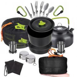 Set de cuisine de camping RELOAD 18 en 1  Bouilloire, Poêle, Casserole, Couverts...