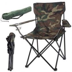 Siège de pêche pliant RELOAD CAMO avec porte-gobelet Camping Voyage Festival