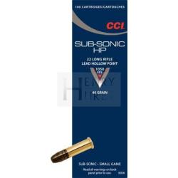 CCI SUB-SONIC 22LR HP 40GR X100