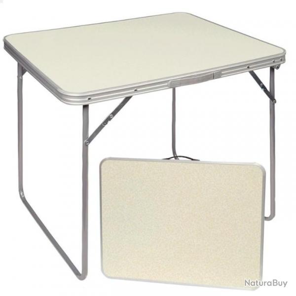 RELOAD CAMP - Table de Camping ou Jardin Longueur 80 x 60 x 70 cm Blanche