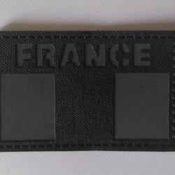 Ecusson/patch France velcro noir-noir