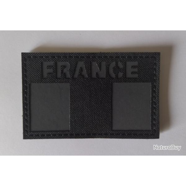 Ecusson/patch France velcro noir-noir