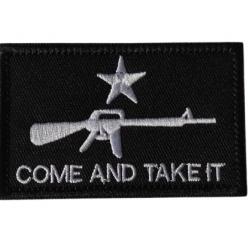 Patch Come and take it - Noir - velcro - Livraison gratuite