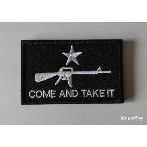 Patch Come and take it velcro noir