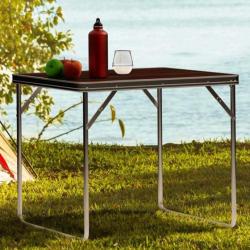 RELOAD CAMP - Table de Camping ou Jardin Longueur 70 x 50 x 60 cm Marron Foncé