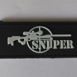 Patch Sniper long PVC velcro noir