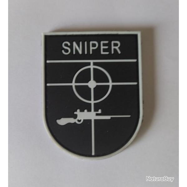 Patch Sniper PVC velcro noir-blanc