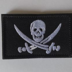 Patch Drapeau Pirate velcro noir