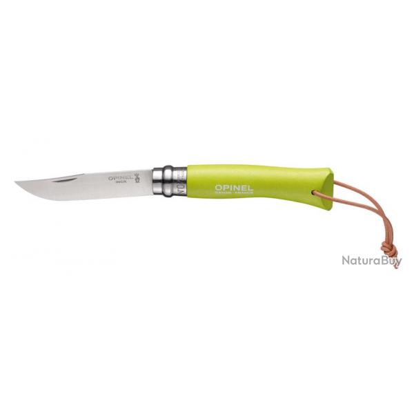 Couteau Opinel couleur numro 7 vert pomme