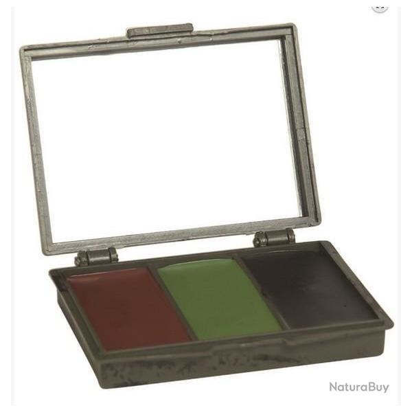 Palette grimage camo 3 couleurs avec miroir