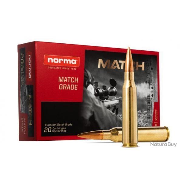 MUNITIONS CALIBRE 338 LAPUA MAG.NORMA GOLDEN TARGET HPBT 250GR/ 16.2G PAR 60