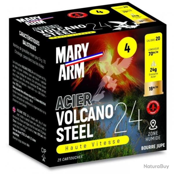 Cartouches de Chasse Mary Arm Volcano Acier - Calibre 20 4