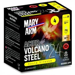 100 Cartouches de Chasse Mary Arm Volcano Acier - Cal.20 