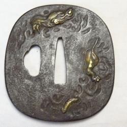 J131- lot tsuba en fer de katana , wakisachi   , sabre  japonais