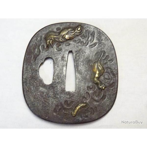 J131- lot tsuba en fer de katana , wakisachi   , sabre  japonais