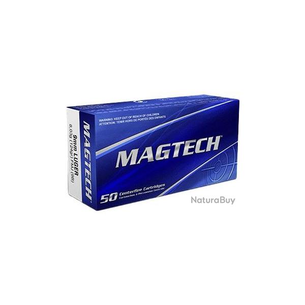 CARTOUCHES MAGTECH 9MM LUGER 124GR FMJ 1 carton de 20 boites pour 1000 munitions