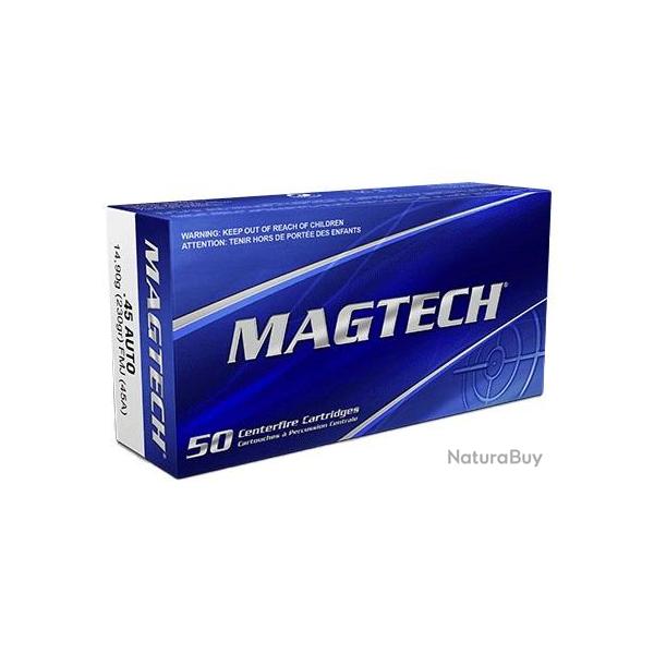 CARTOUCHES MAGTECH 45 AUTO 230GR FMJ 20 boites pour 1000 munitions