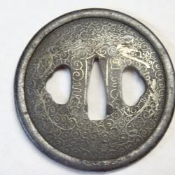 J127- lot tsuba en fer de katana , wakisachi   , sabre  japonais