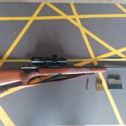 Carabine à culasse linéaire Mauser 96 270 Winchester + Bushnell Prime 1/4X24 réticule 4A i