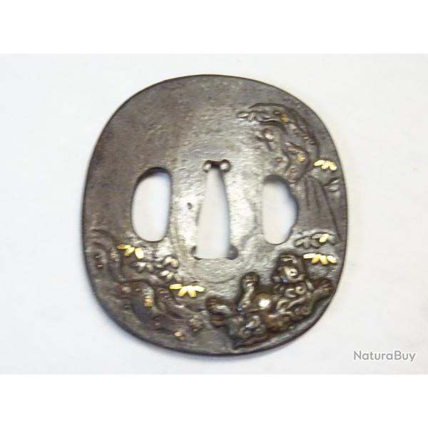 J130- lot tsuba en fer de katana , wakisachi   , sabre  japonais