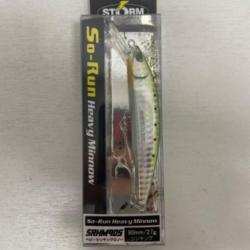 !! LEURRE STORM SO-RUN HEAVY MINNOW 90 COL GREEN SARDINE