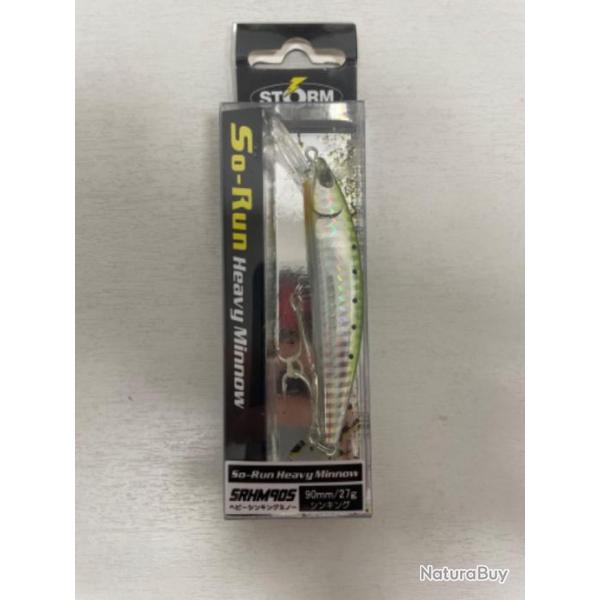 !! LEURRE STORM SO-RUN HEAVY MINNOW 90 COL GREEN SARDINE