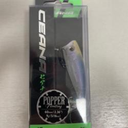 !! LEURRE MAJOR CARFT CEANA POPPER 6cm 9gr COL CLEAR PEARL