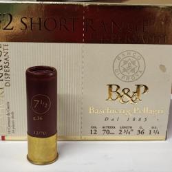 10 CARTOUCHES B&P F2 SHORT RANGE DISPERSANTE 12/70 36GR N°7.5