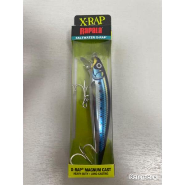 !! LEURRE RAPALA X-RAP MAGNUM CAST 10cm COL HD BLUE SARDINE