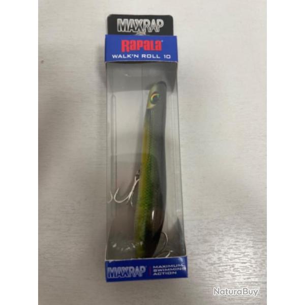 !! LEURRE RAPALA MAXRAP WALK'N ROLL 10 COL FLAKE GREEN