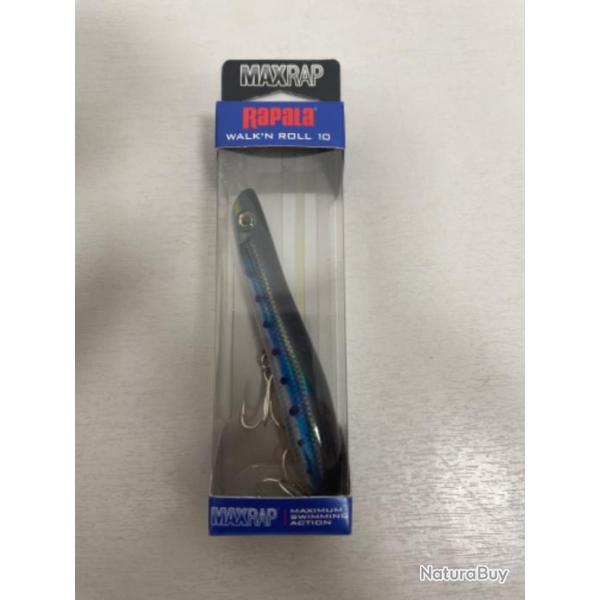 !! LEURRE RAPALA MAXRAP WALK'N ROLL 10 COL HD BLUE SARDINE