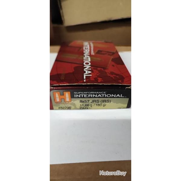 20 MUNITIONS HORNADY SUPERFORMANCE GMX 8x57 JRS 180GR 11.66G