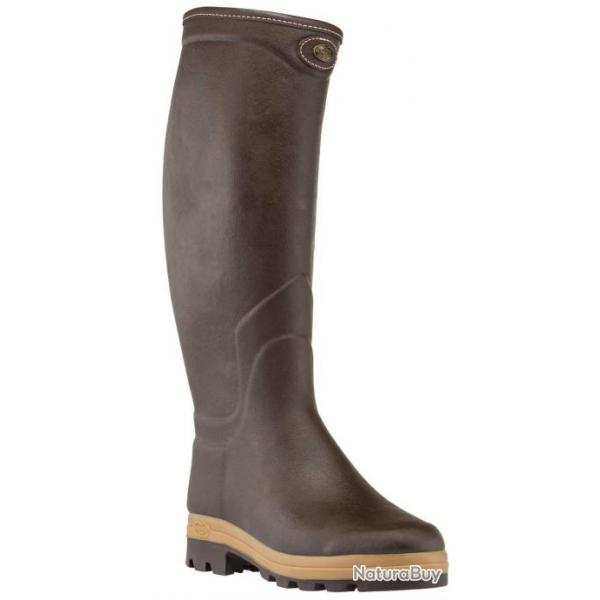 Bottes Saint-Hubert Hritage Le Chameau cuir marron fonc-48-52