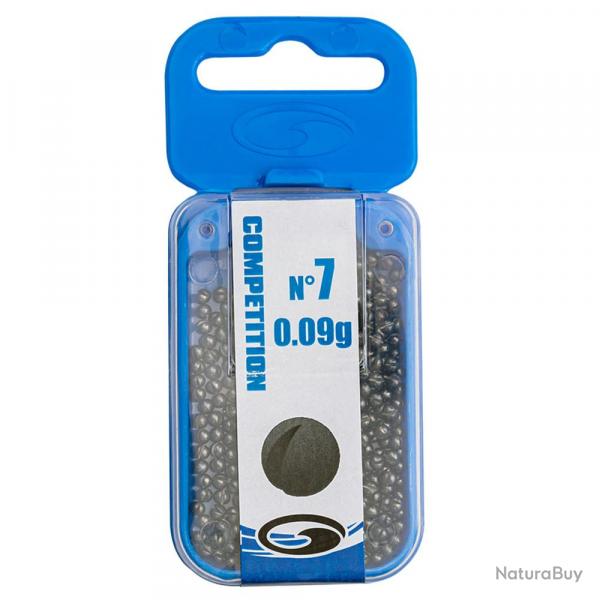 PLOMBS RONDS COMPETITION BOITE INDIVIDUELLE 30g N4/0 - 0.53 GR