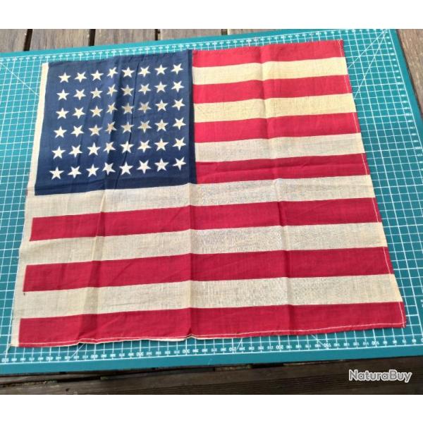 PETIT FANION DRAPEAU US 48 ETATS, BON POUR WW2