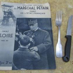 voyage officielle 1941 Philippe Pétain maréchal de France Etat Français LOIRE St Etienne Le puy