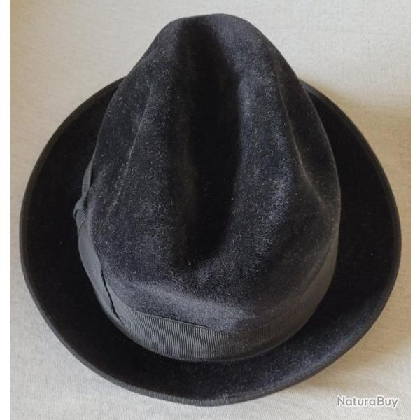 Chapeau Vintage HOMME en Velours Taup MASSARI (Paris)