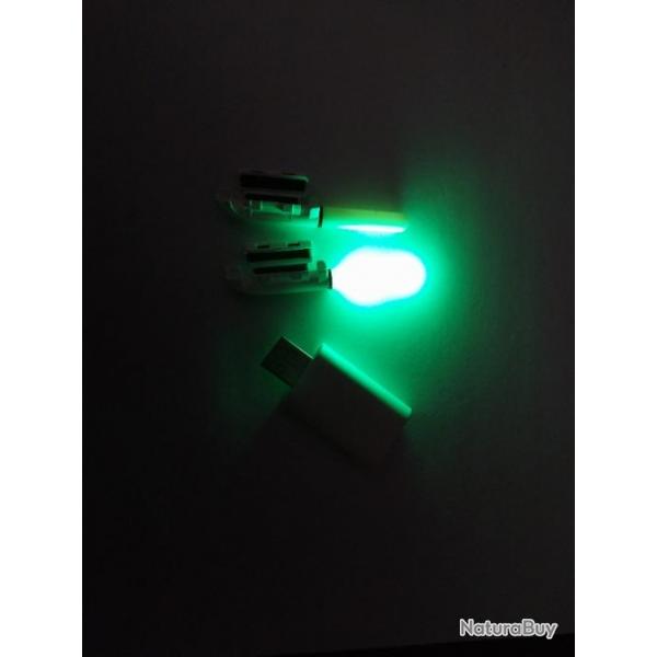 Embout lumineux pour pche de nuit