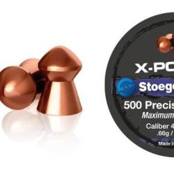 Stoeger boite de 500 plomb a air X-POWER 4.5mm 0.66g 20 boites / 4000 plombs