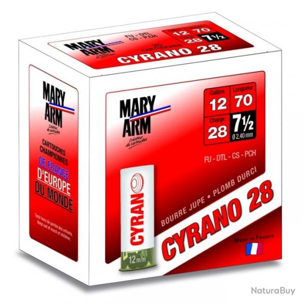 CAL 12 MARY ARM CYRANO 28 BJ 7,5 40 boites pour 1000 cartouches