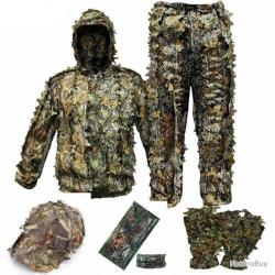 PROMO!! TENUE DE CHASSE COMPLÈTE CAMOUFLAGE 3D FORÊT EUROPÉENNE - 5 PIÈCES - LIVRAISON GRATUITE!!