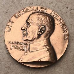 Médaille Bronze Maréchal FOCH par Prud'Homme 50mm 80 grammes ww1  France