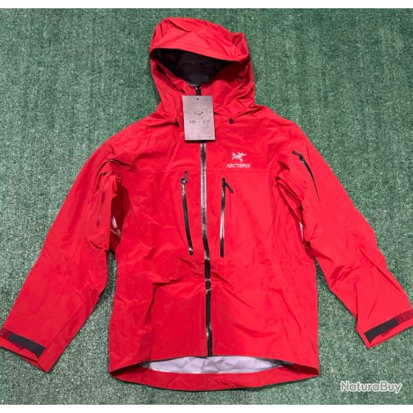 Arc'teryx Beta sv10 Men's Jacket xl7 Red Full Zip Hooded Nylon Membrane